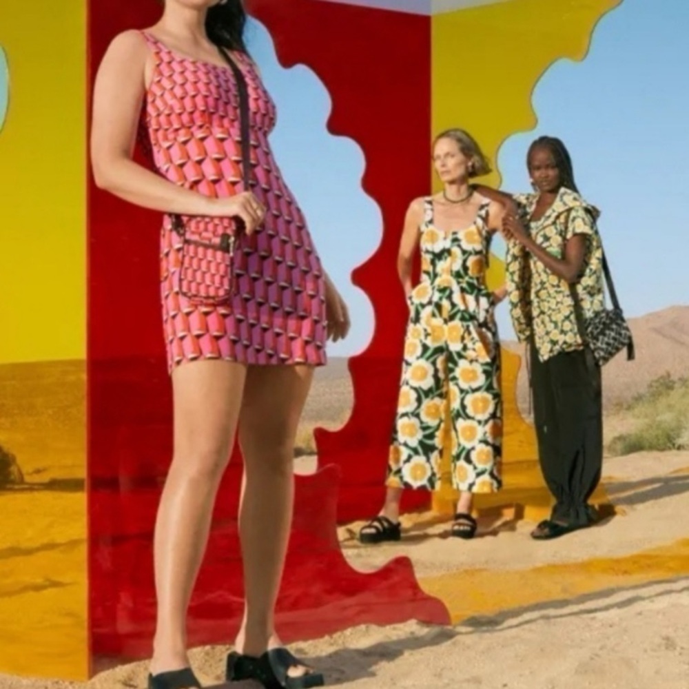 NWT Diane Von Furstenberg Pink Modern Geo Shift Dress